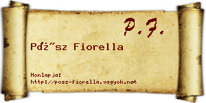 Pósz Fiorella névjegykártya